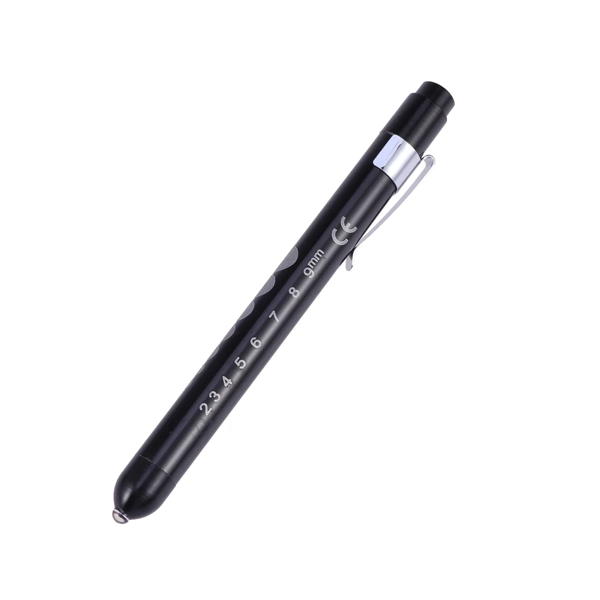 Medical Emergency Surgical LED Pen Light Flashlight Torch With Scale (Black) Surgical