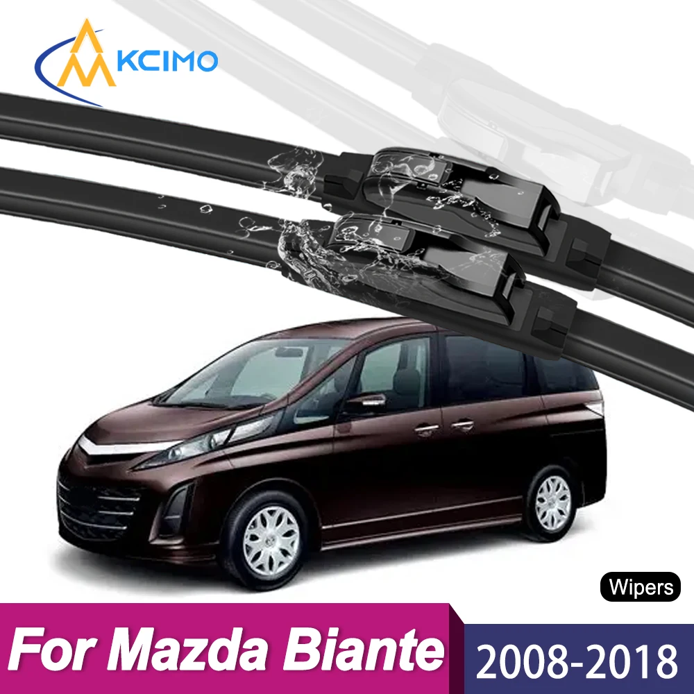 

All Weather Durable Wiper Blades For Mazda Biante CC 2008-2018 Front Windshield Wiper Soft Rubber Frameless