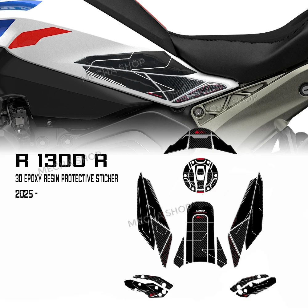New 3D Resin Sticker Tank Pad Protection Kit For R 1300 R R1300R 2025 2026