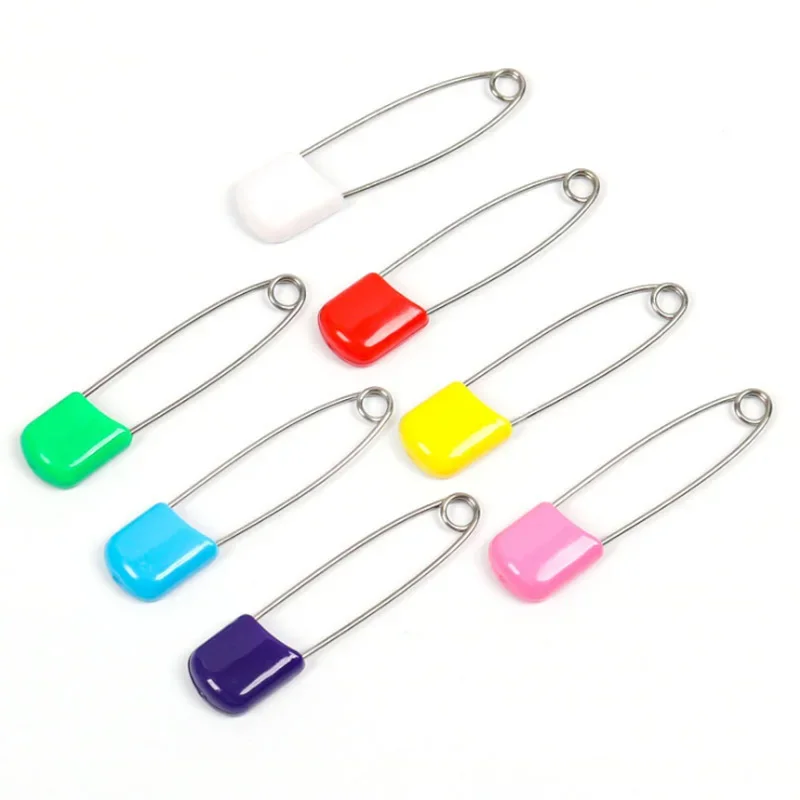 10/20Pcs Plastic Head Safety Pins 4/5.5cm Safety Locking Cloth Baby Diaper Nappy Pins Needle DIY Pins Sewing Accessory Markers