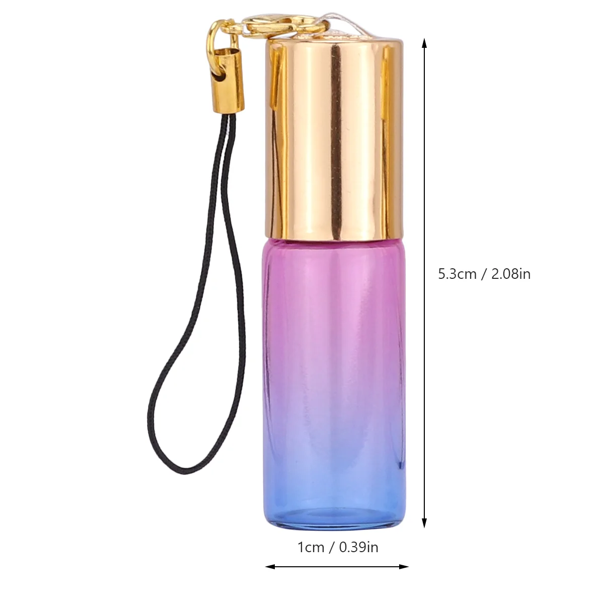 10 Pcs Key Chain Glass Roll Bottle Travel Essential Oil Tableware Sucker Perfume