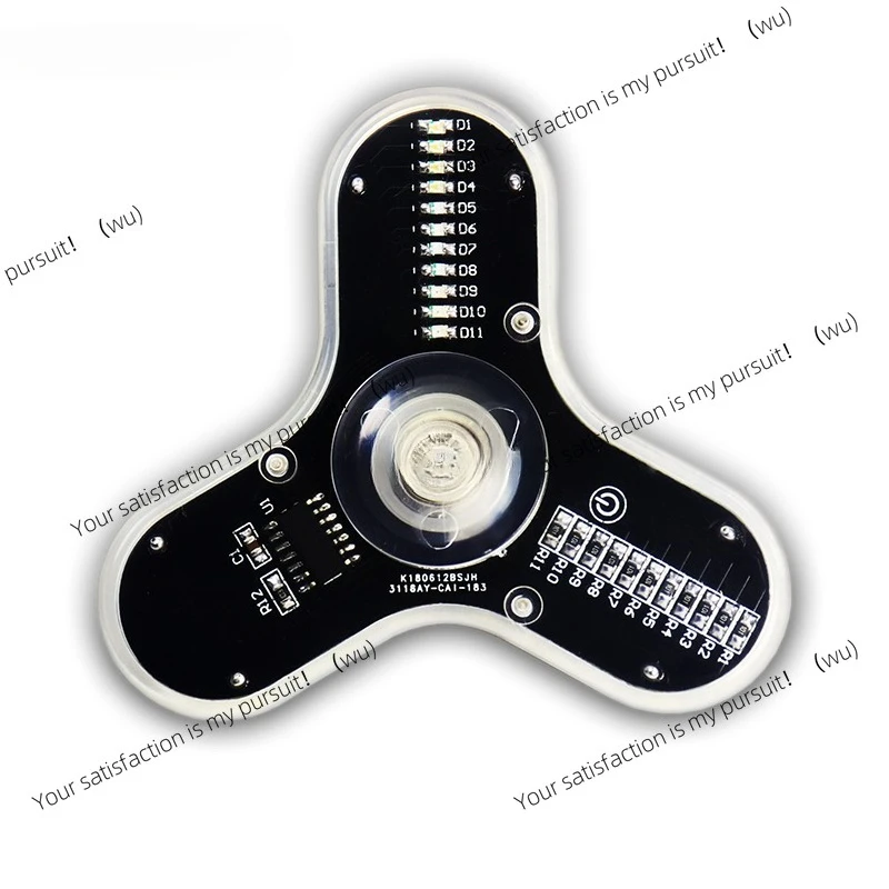 

Светодиодный спиннер для производства динамиков, атмосфера, электронный комплект «сделай сам», 3-листный светящийся гироскоп на кончиках пальцев, RG550, детали для самостоятельной пайки, комплект для пайки