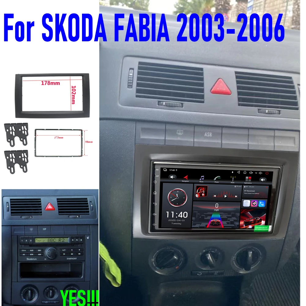 

Car Stereo Radio 7" For SKODA FABIA 2003-2006 Wireless Apple Carplay Android 15 Auto Head Unit GPS WIFI Navi 4GB-64GB Camera BT