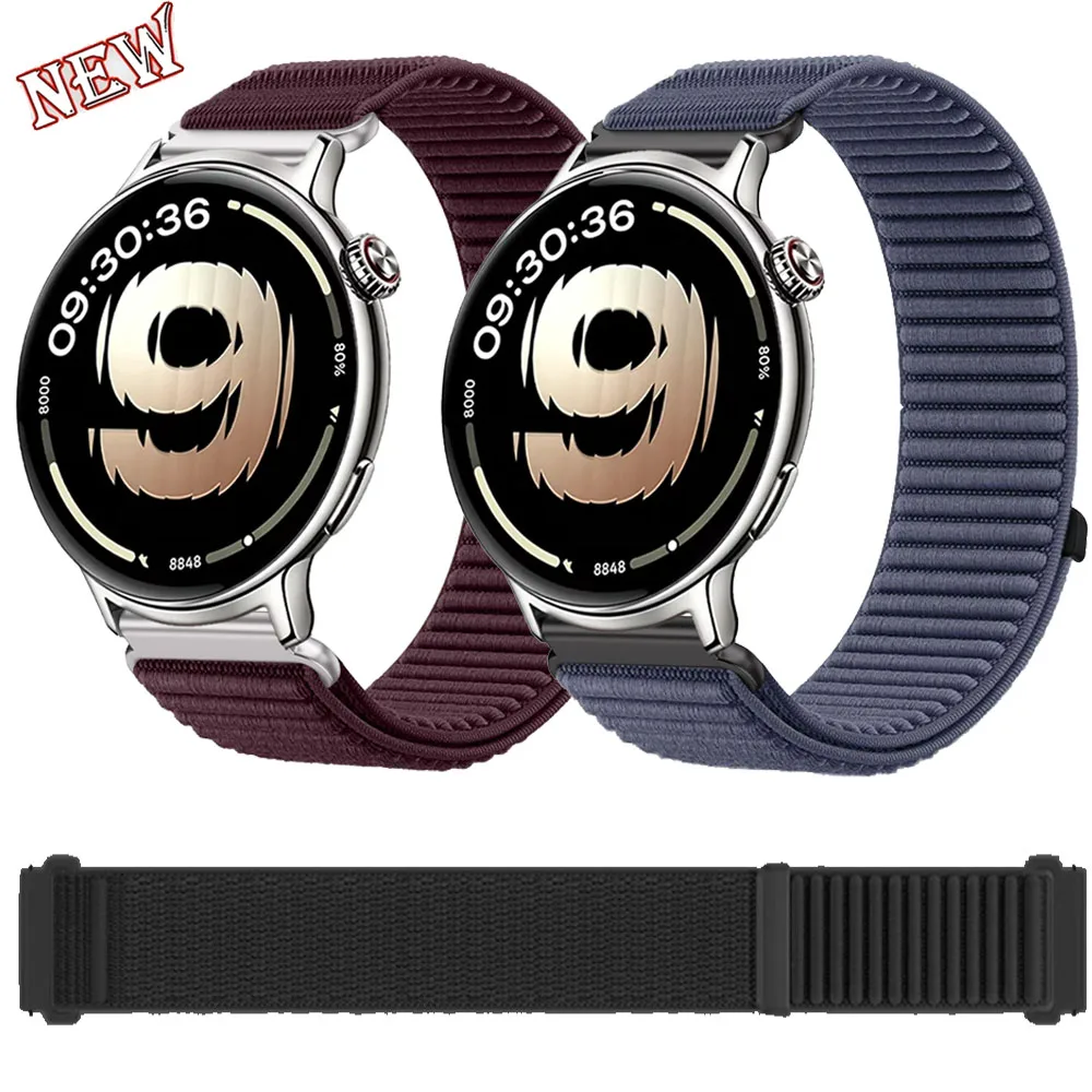 18/20/22mm Nylon Strap for OPPO Watch S-X3-X3 Mini X2 Breathable Bracelet Watchband For Garmin Forerunner 170 70 970 570 965 265