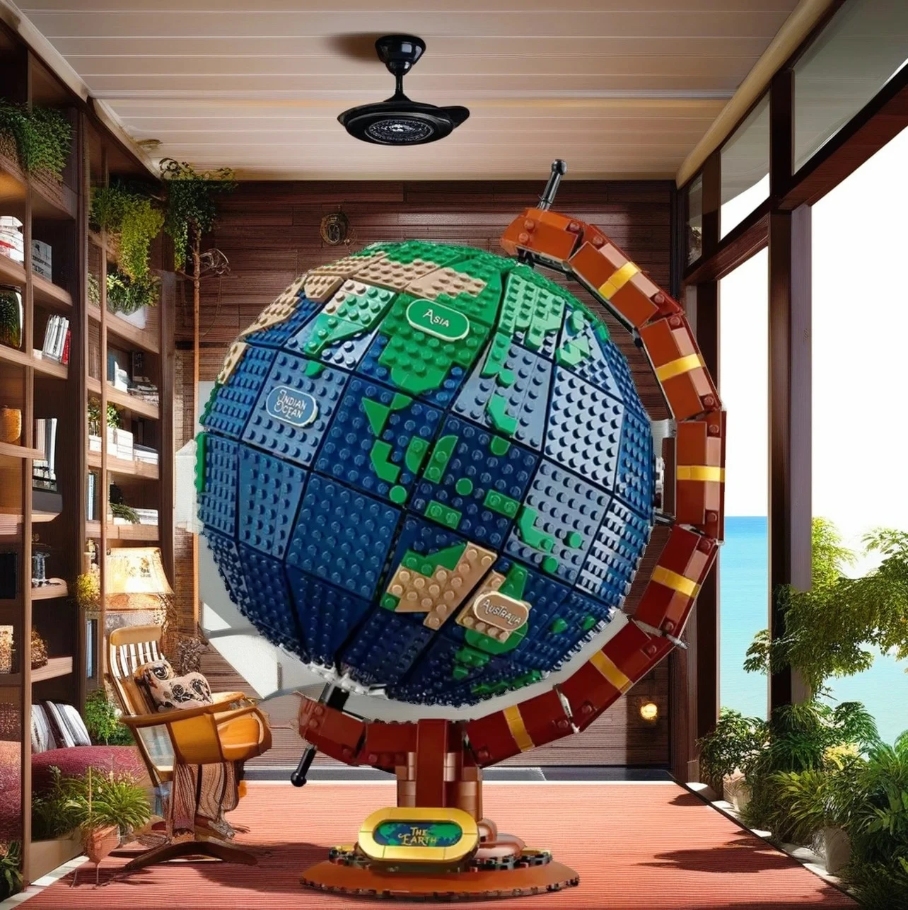 

Expert Bricks 21332 Earth Globe Modular Building Blocks Assembly Bricks Children Educational Model Bricks （2585PCS）