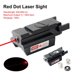 Red Dot Laser Sight Tactical 20mm Standard Picatinny Weaver Rail Classic Black Style For Pistol Handgun Gun Rifle