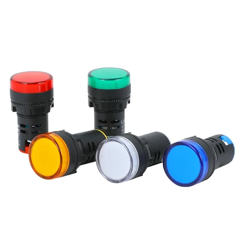 Imagen 2 del producto AD16-22 AD16-16 montaje en Panel indicador de potencia LED 12V 24V 110V 220V 380V 22mm lámpara de luz de señal piloto rojo azul blanco verde amarillo