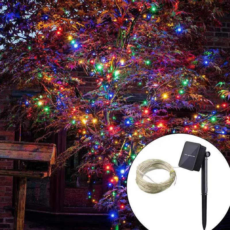 LED Rope Lights Solar Powered 8 Modes Solar Powered Christmas String Lights With Remote IP65 Waterproof Fairy String Tube Lights