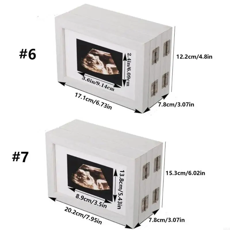 6inch/7inch Portable Baby Memory Picture Frame Wooden Foldable Structure Secure Base For Infant Photos Compact Storage A2UB