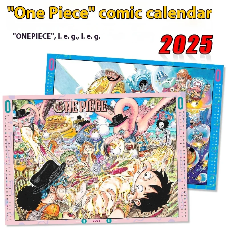 One Piece Calendar "One Piece" Comic Calendar "2025 Monthly Calendar With Illustrations By Eiichiro Oda, Imported From Japan, Ge