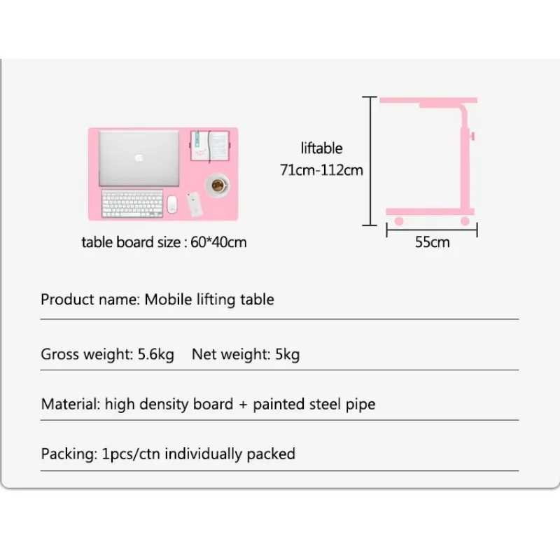ارتفاع قابل للتعديل مستشفى الطبية المنقولة رفع الميل المرضى تناول الطعام فوق السرير طاولة السرير فوق السرير مع عجلات #5