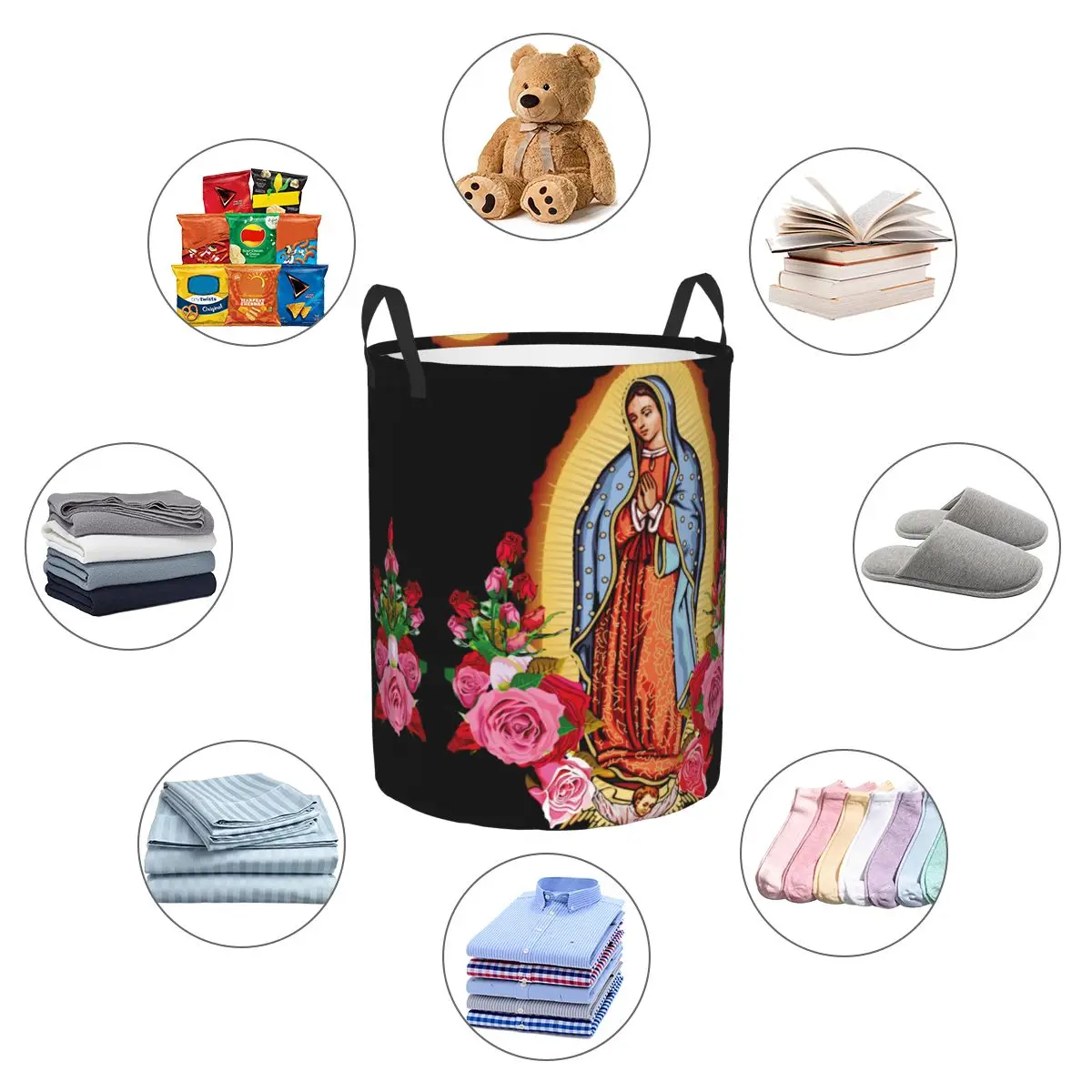 مريم العذراء سلة تعيق الألعاب سلة التخزين ألعاب تحكم اللعب الملابس المنظم مقاوم للماء الغسيل الأولاد يعوق