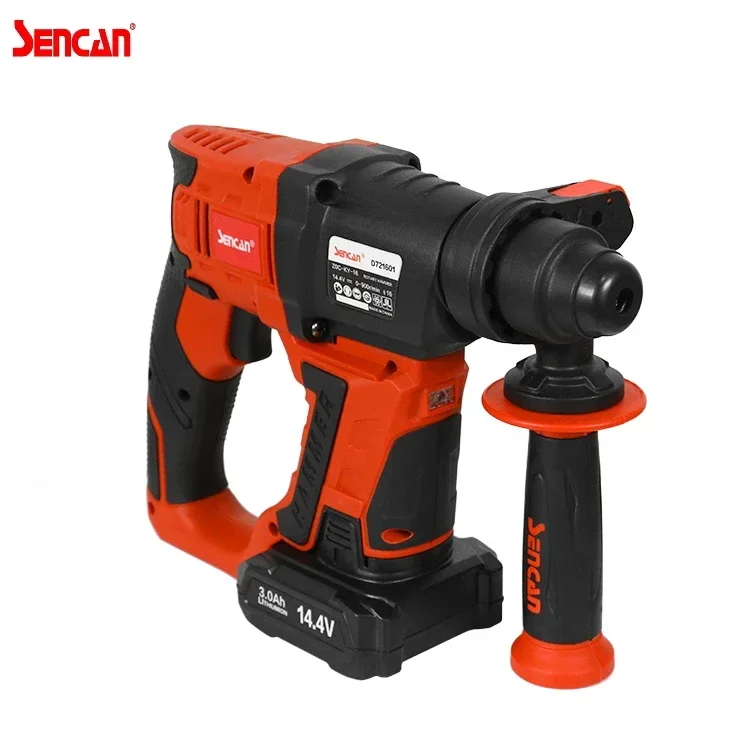 SENCAN  Li-ion battery cordless sds electric rotary hammer with impact drill 14.4V multi head auto hammer drill