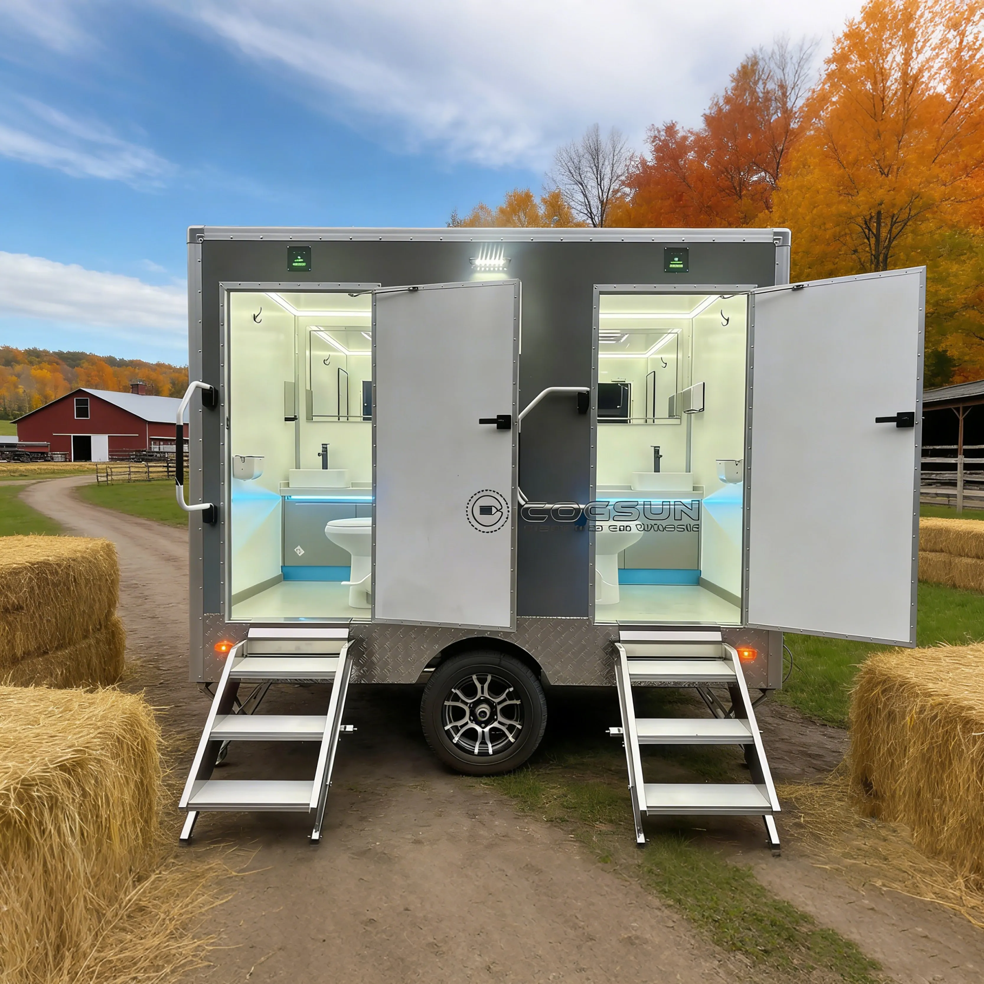 COGSUN Executive restroom trailer bathroom trailer purchase portable restroom trailer toilet trailer camping toilet seat trailer