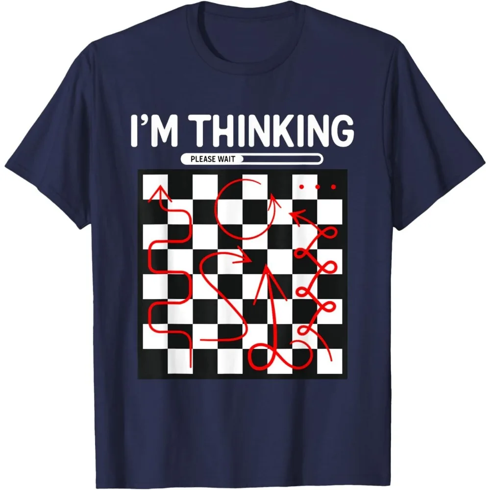 I'm Thinking Chess Apparel Funny Chess T-Shirt Summer Woman Man Funny Creative Outdoors Graphic T Shirts New Casual Simple