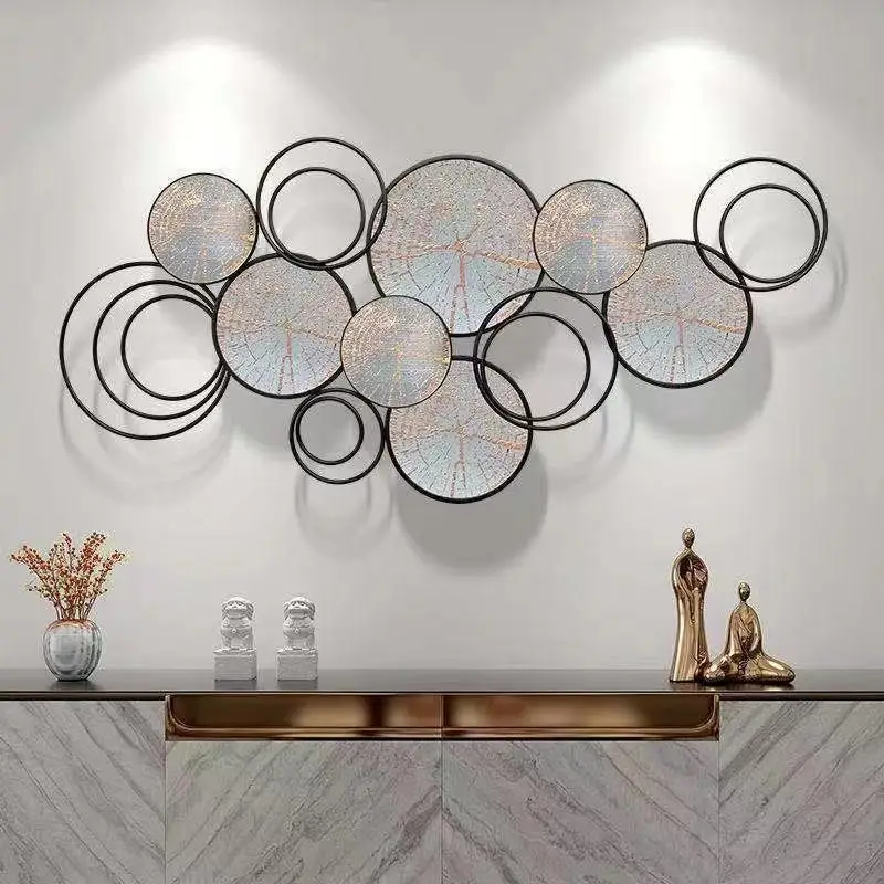 138X66cm Manufacturer Factory Price Luxury Wall Hanging Mirrored Decorative Large Gold Metal Handicraft Home Decor Dropshipping