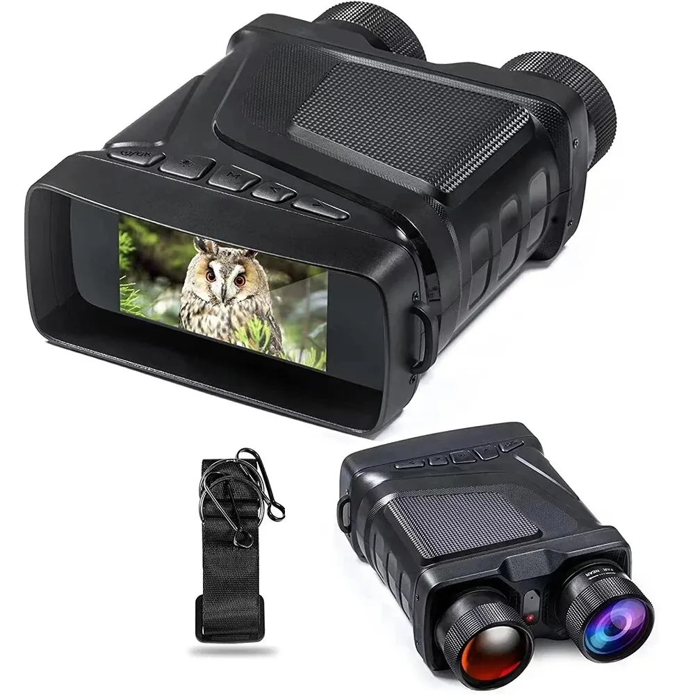 กล้องส่องกลางคืน 1080P HD พร้อมอินฟราเรด 850nm ซูมดิจิตอล 5 เท่า ระยะ 300 เมตร สำหรับการล่าสัตว์และตั้งแคมป์กลางแจ้งในที่มืดสนิท
