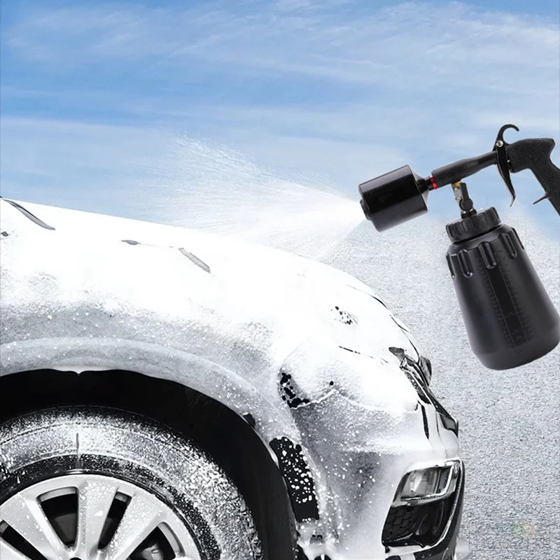 

High-Pressure Foam Wash Sprayer With 1000ML Bottle Handheld Car Interior Cleaning Tool Black For Seat Carpet Roof Dashboard