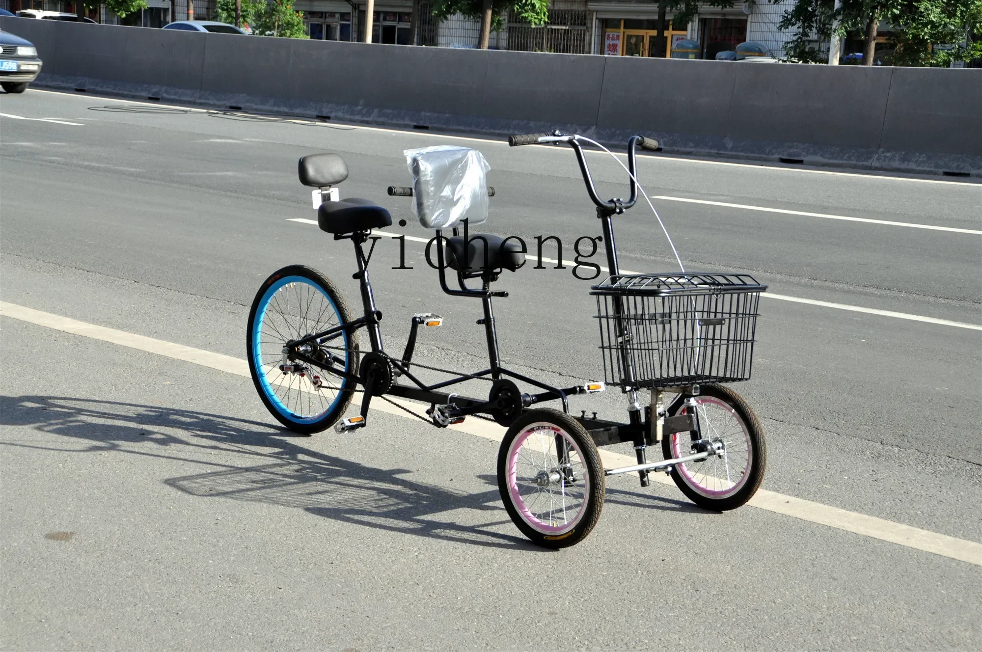 DSA double triple bike to cycling tricycle disc brake tricycle outdoor disc brake bicycle