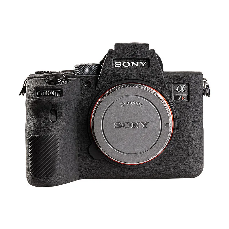 Camera Protective Cover for Sony A74 A7R4 Silicone Case Dustproof Anti-Collision Litchi Pattern