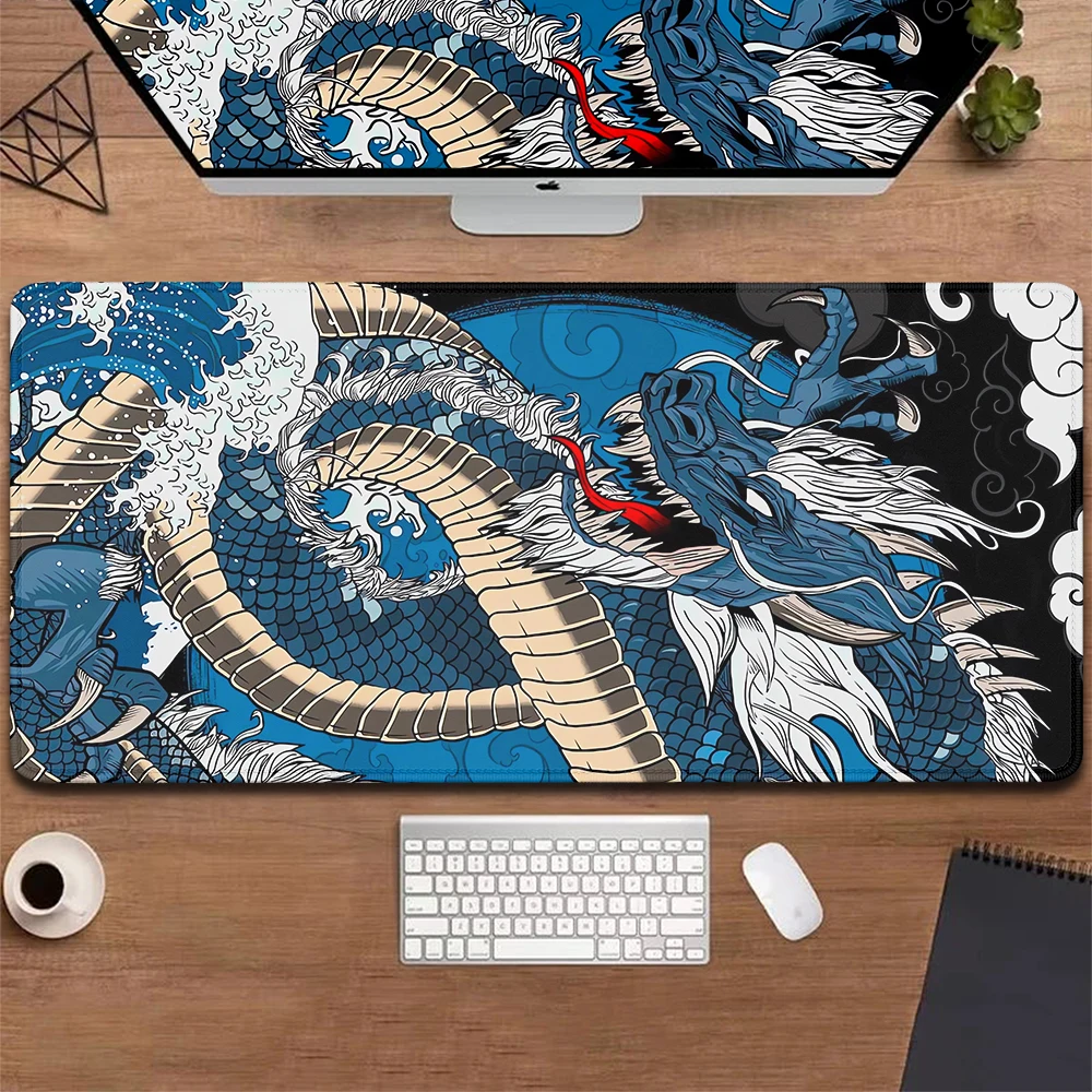 Gaming Mouse Pad 900x400 Koi Desk Accessories Office Pc Gamer Diy Mousepad Mats Keyboard Extended Xxl Black Gaming Computer Mat