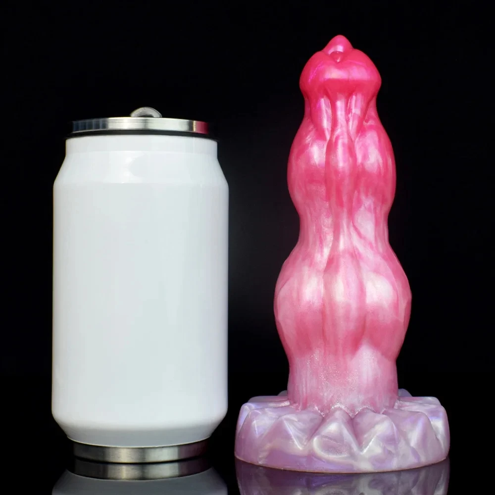 10,82" realistische dierendildo, hondendildo met knoop, fantasiewolf lul buttplug, vloeibare siliconen paardenpenis met zuignap