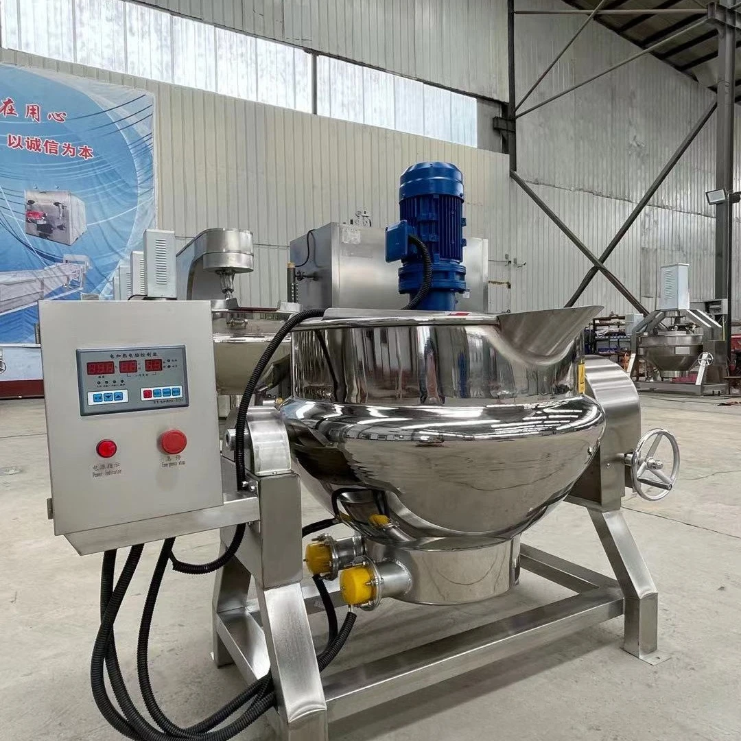 Pharmaceutical frying and extraction sandwich pot, pea jelly processing and boiling equipment