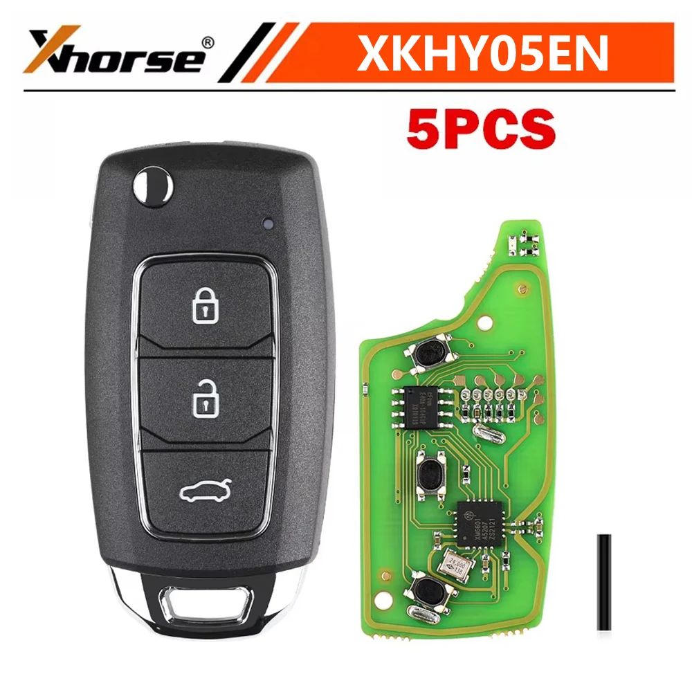 

Проводной дистанционный ключ Xhorse XKHY05EN для Hyundai, 3 кнопки, английская версия, 5 шт./партия