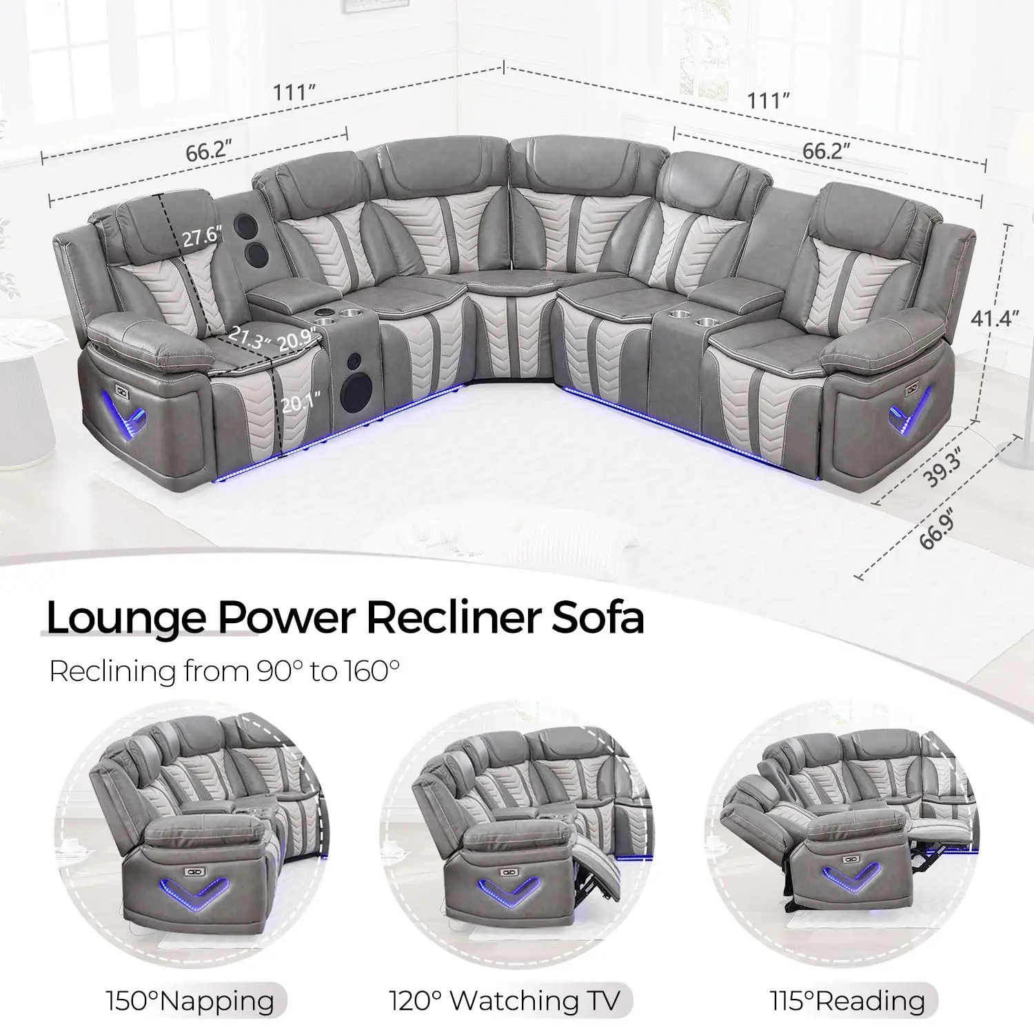 Power Recliner Sectional Sofa 2