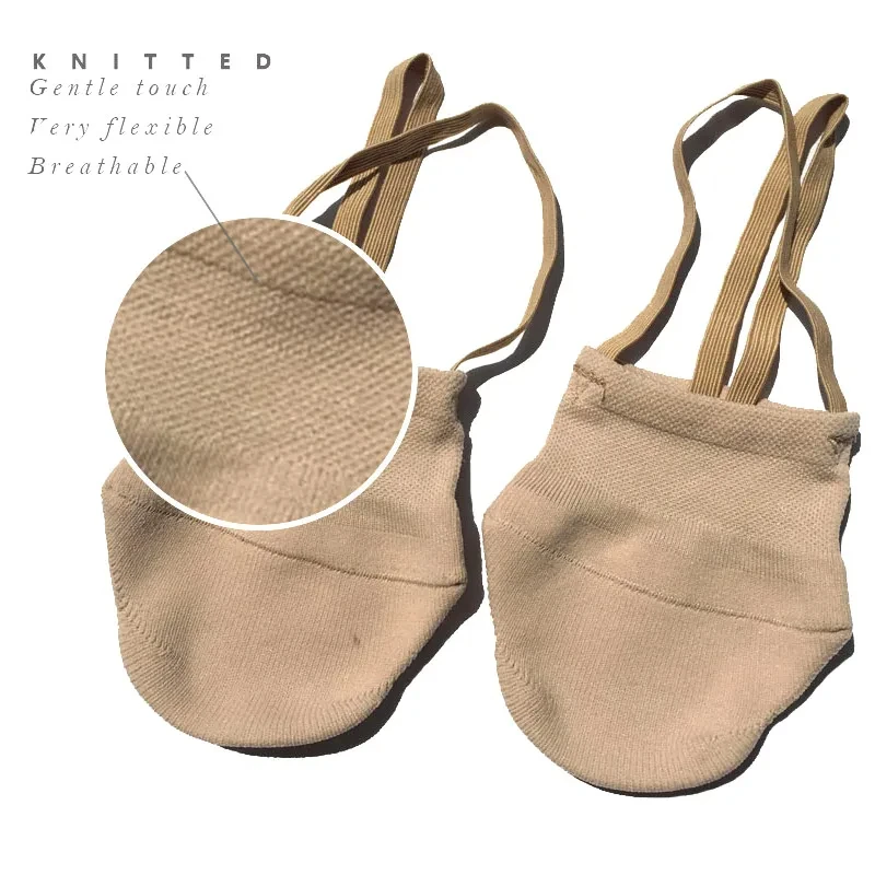 1/5/10 أزواج من أحذية الجمباز الإيقاعي، نصف جوارب محبوكة ناعمة مرنة، أحذية نعل ناعمة للمنافسة المهنية، حذاء رقص رياضي فني #3