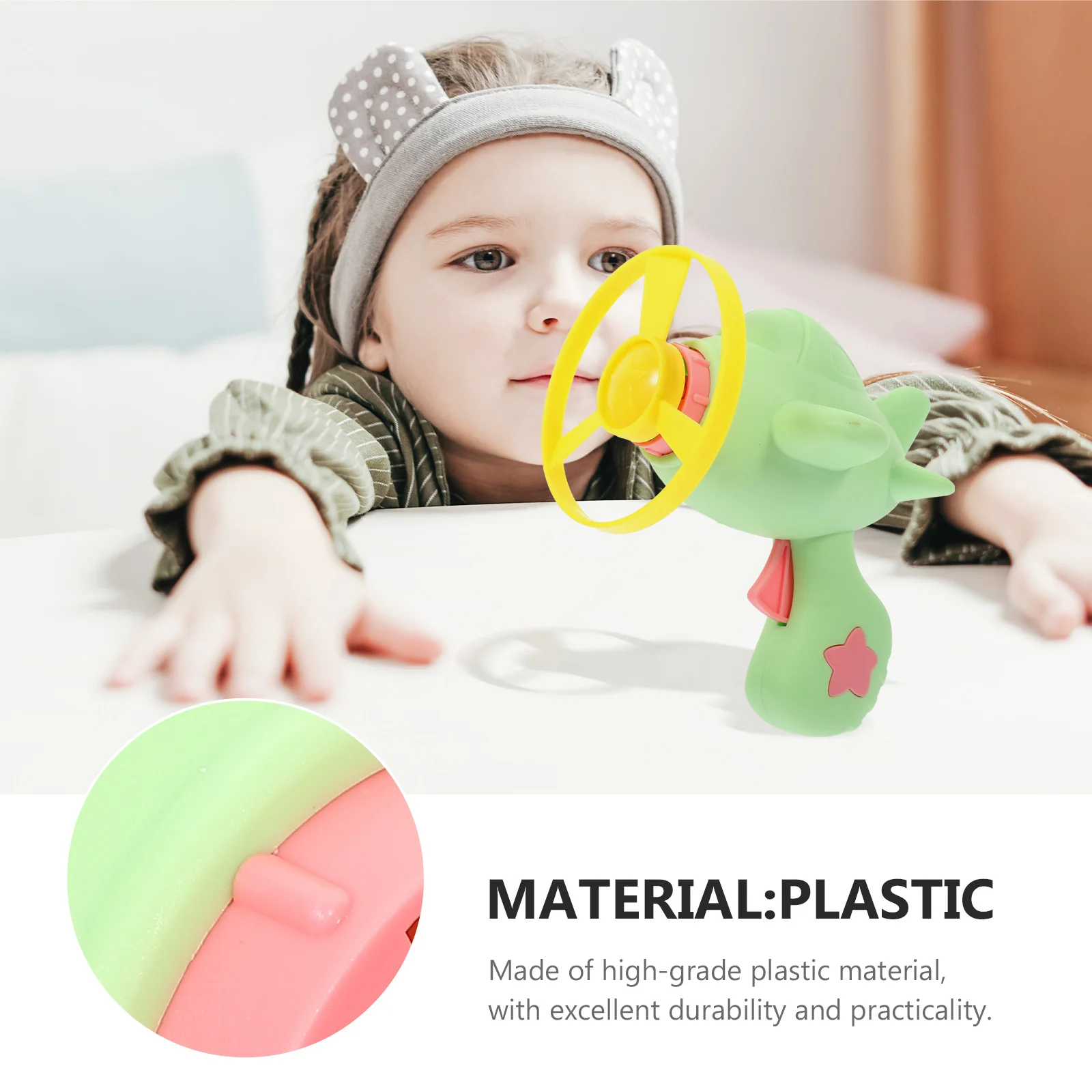 

Bamboo Dragonfly Fish Flying Saucer Outdoor Disc Shape Toy Cartoon Design Plaything Funny Children Launcher