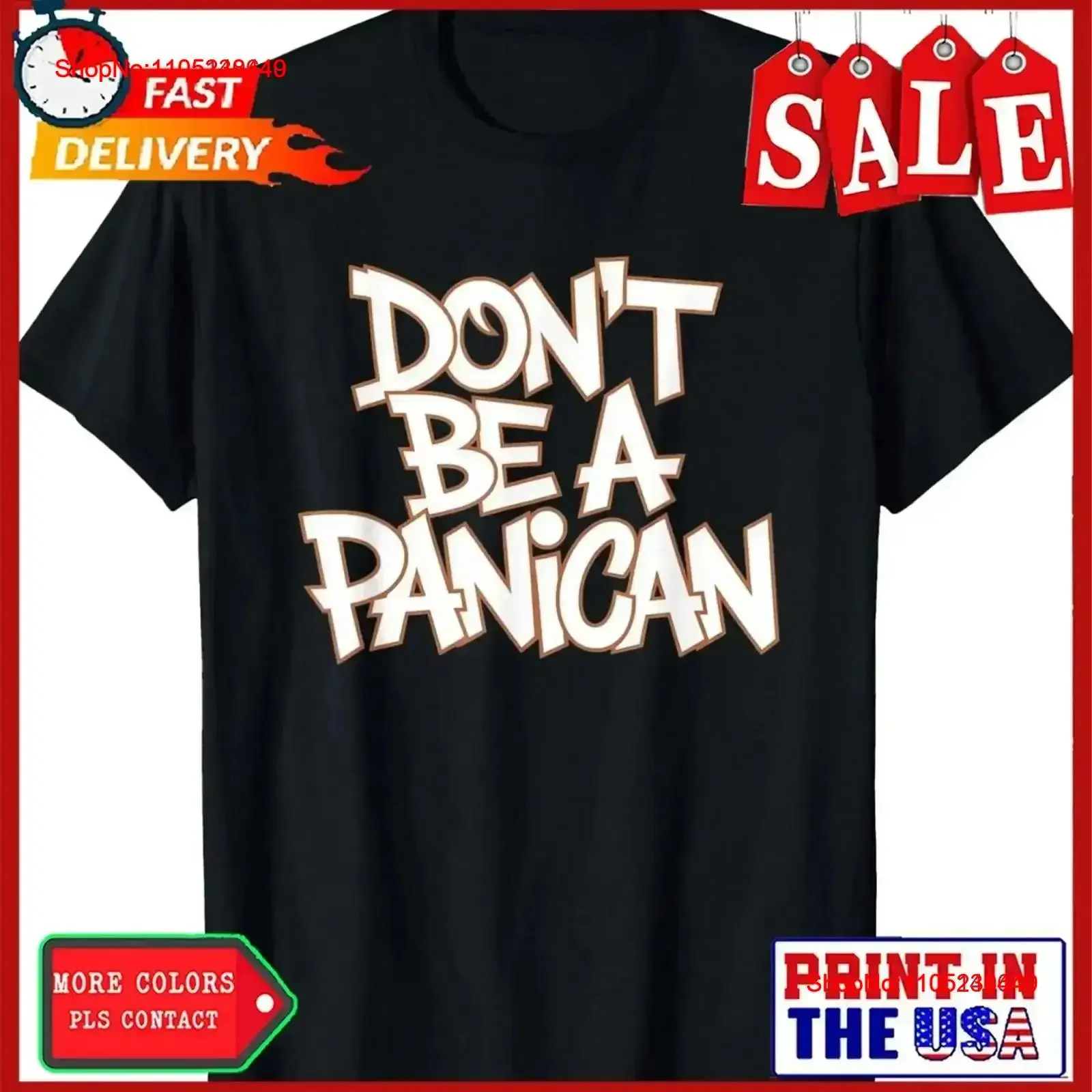Ne soyez pas un panique panique économie nouveau faible fête drôle disant t-shirt vintage lavé confortable décontracté étiré homme vintage