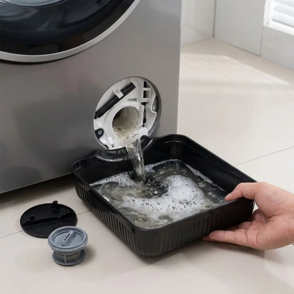 Front-mounted Washing Machine Drain Tray Heavy Duty Anti-Overflow Washer Water Catch Pan Universal Keeps Floor Clean