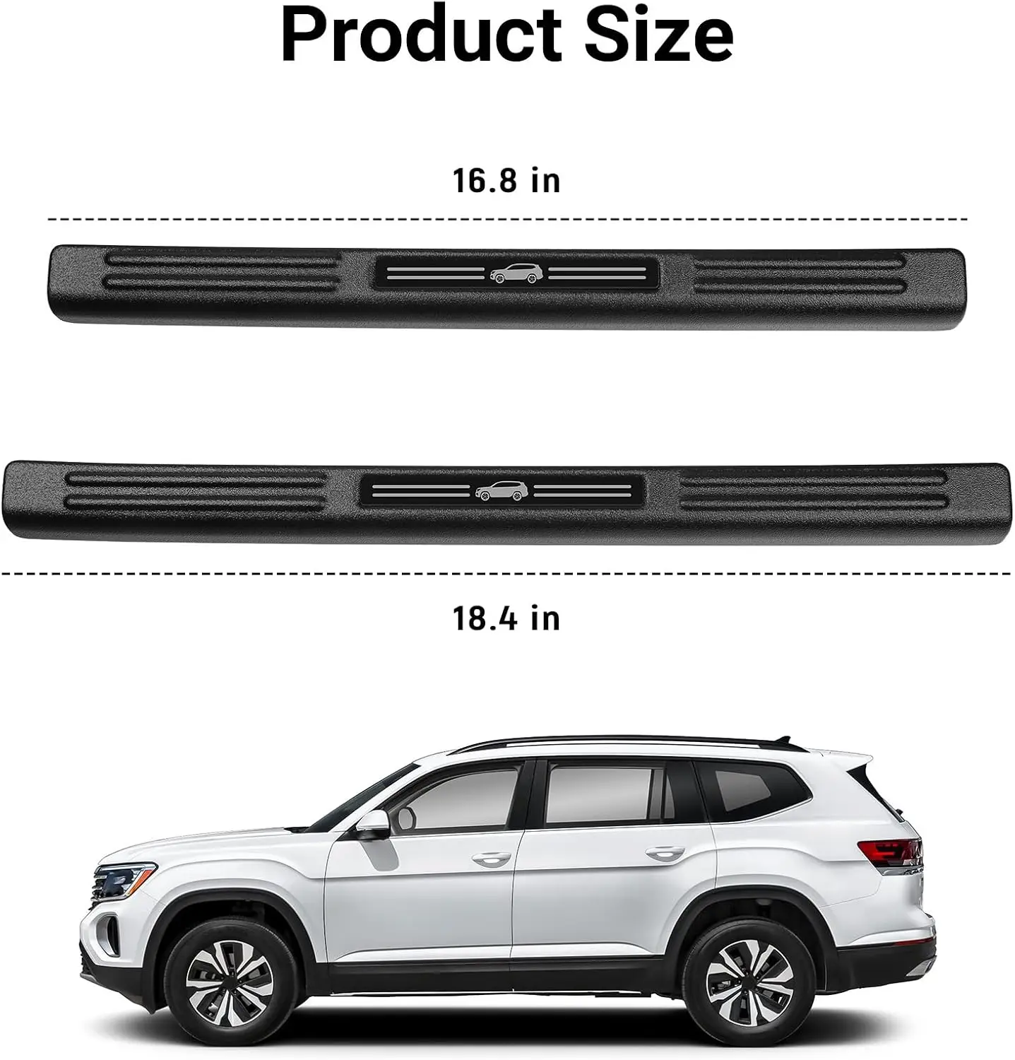 Door Sill Protector Compatible For Volkswagen VW Atlas 2018-2025 ABS Material Door Entry Guard Plate Decoration Kick Protection