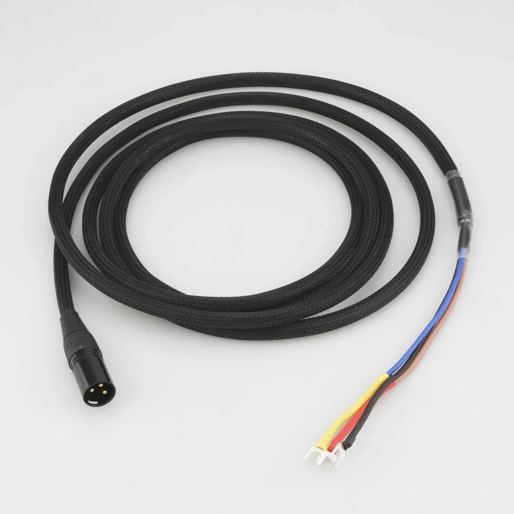 

Audiocrast 3-Wire Sub Speaker Cable 3-PIN Male XLR to 3 Spade End Sub Cable for Audio System Connection