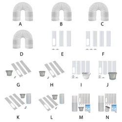 Air Conditioner Window Baffle Kit Portable Telescopic Universal Exhaust Hose Lightweight Accessories for Sliding Window