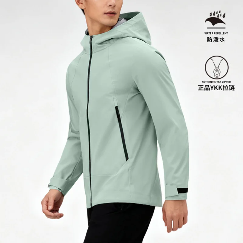 2025 New Outdoor Hooded Waterproof and Windproof Jacket Men's Soft Shell Jacket Mountaineering and Hiking Sports Jacket Men