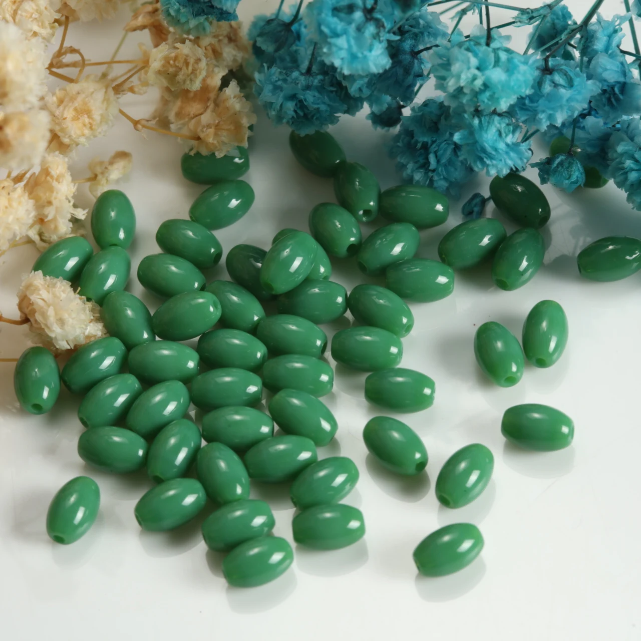 4*6mm Green Glass Rice Grain Beads Multi Color Assorted Glass Beads for DIY Jewelry Making Bracelet Necklace Handmade Accessorie