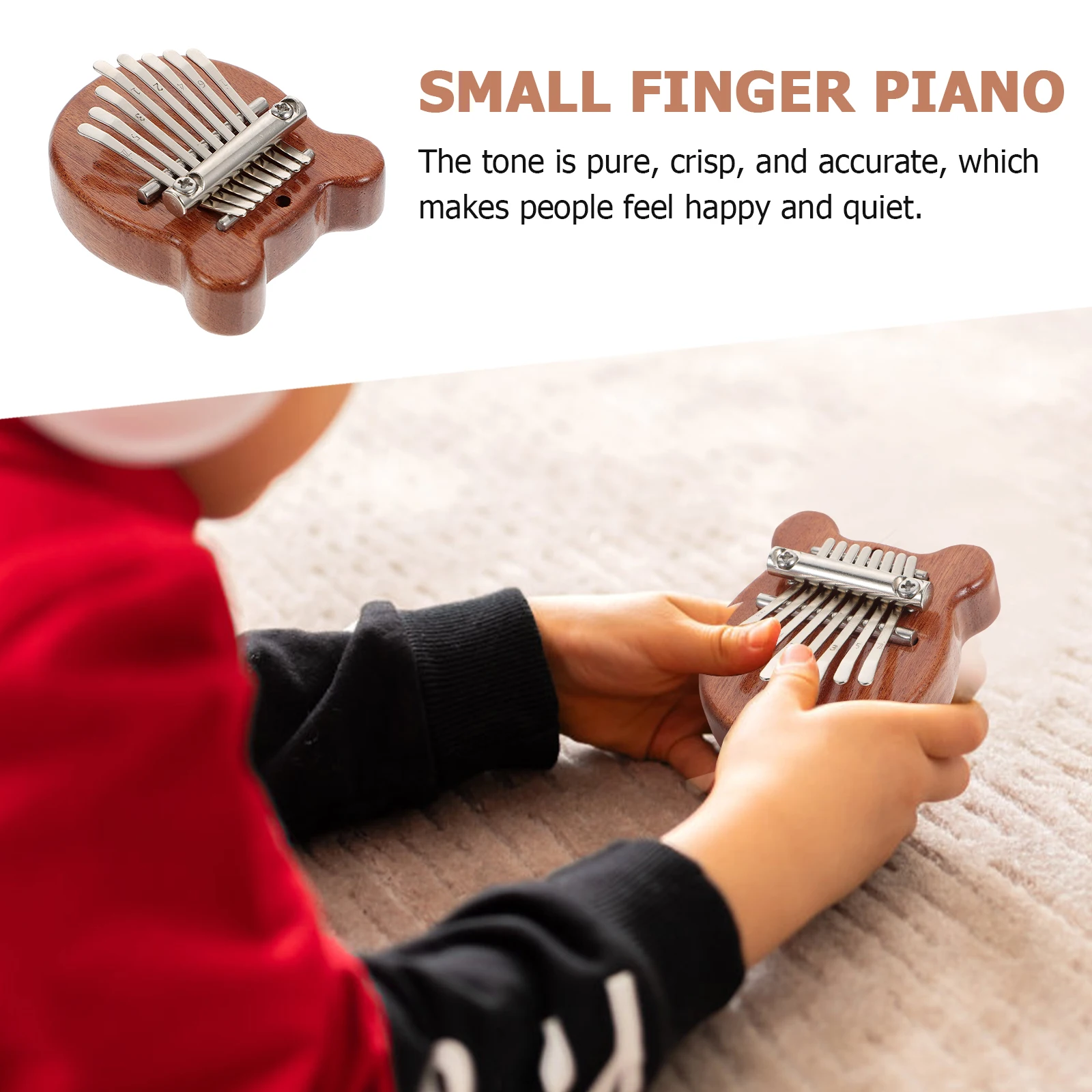 

Small Finger Piano Portable Thumb Instrument Mini Size Lightweight Easy Carry for Beginners Music Supply Thumb Piano