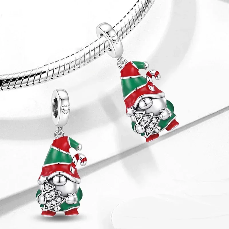 Bestseller Glockenelf Schmetterlingsknoten Weihnachtsserie Charms Perlen Passend für Armbänder 925 Sterling Silber Weihnachtsgeschenk Feiner Schmuck – Detail 18