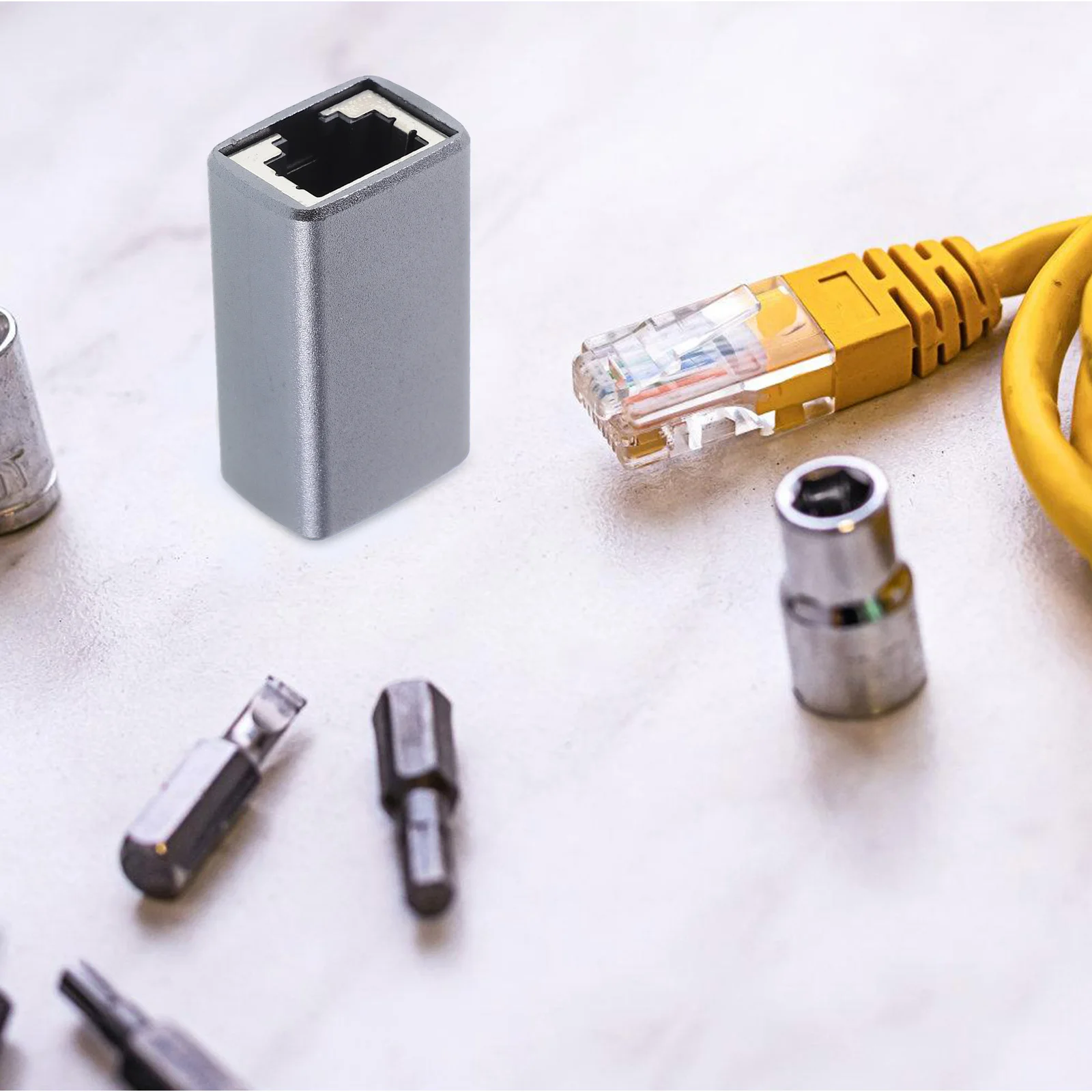 

2pcs Female To Female Ethernet Coupler Network Connector Rj45 Adapter For Home Office School Durable Connection Solution