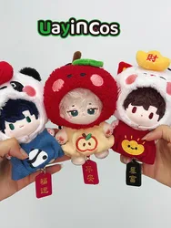 10cm Doll Clothes Cute Little Red Apple Lucky Cat  Costume Suit Stuffed Plushies Plush Doll Accessories Anime Toy For Kids Gifts