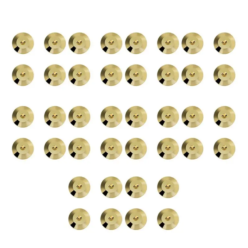 

40 шт. медных шипов-подставок для акустических систем Hi-Fi, изолирующие ножки-конусы для напольных колонок (золотые)