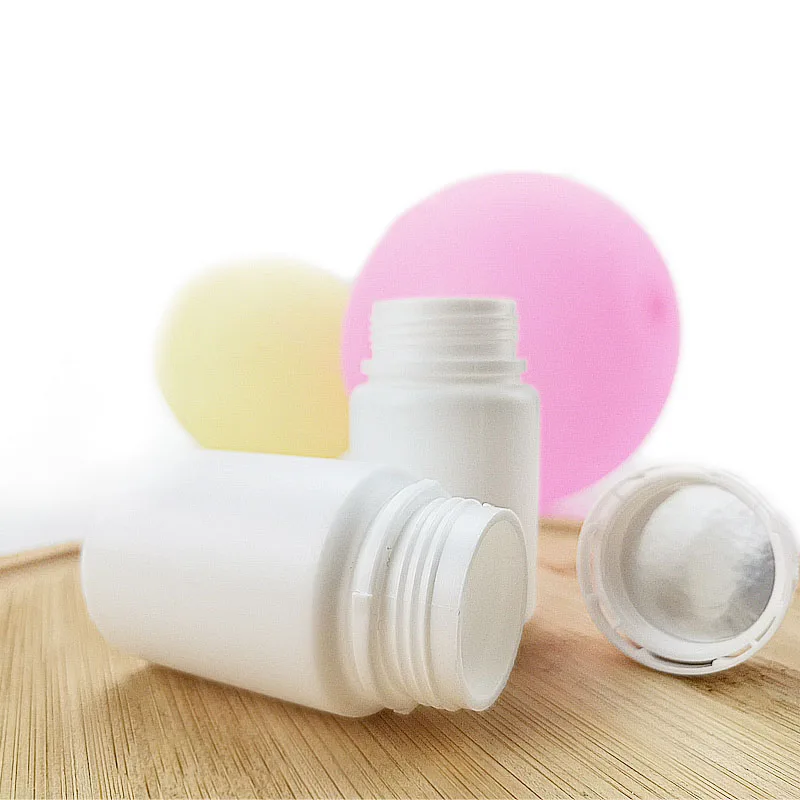 52pcs/lot 50cc HDPE Medicine Container Plastic White Bottle with Tamper Proof Caps Refillable Bottles Capsule Container