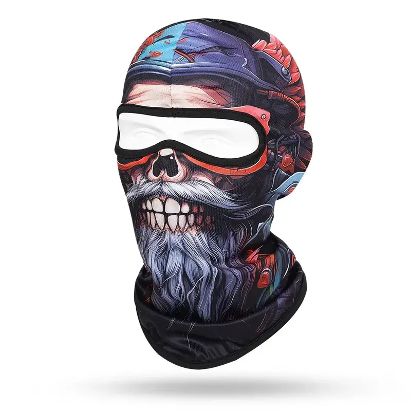 Quick-dry Motorcycle Balaclava Beard Old Men Full Face Cap Biker Skull Masks Motorbike Helmet Hat Cycling Neck Face Protection - Image 18