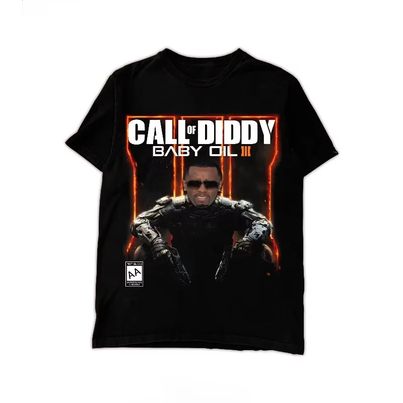 2026 New Printed T-shirt Men Call of Diddy Party T Shirt New Summer T-Shirt Suitable for Both Men and Women