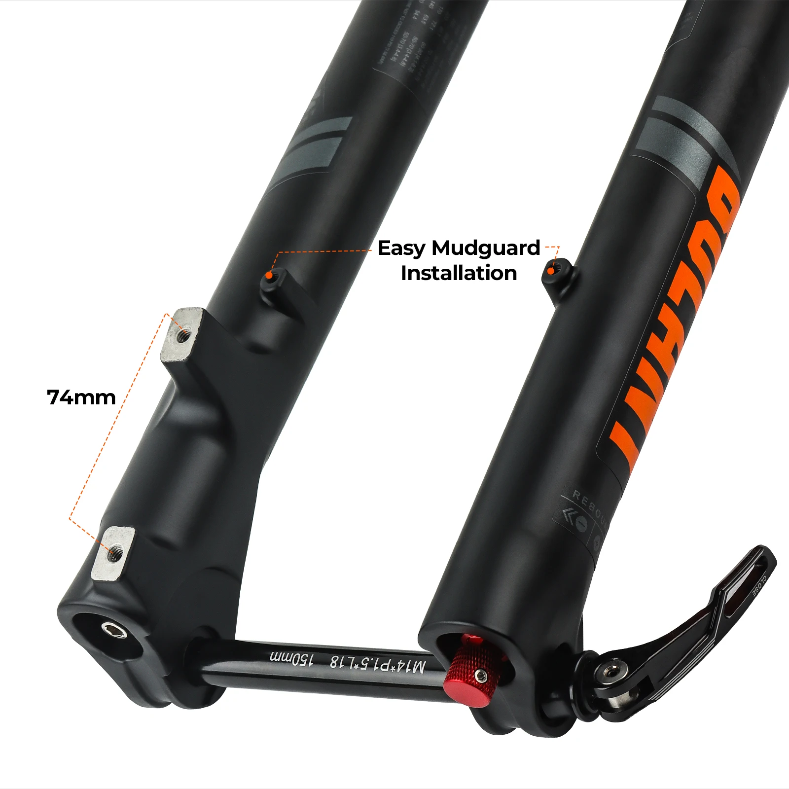 Bolany 27.5/29 Inch Double Shoulder Rebound Adjustment MTB Mountain Bike Air Fork Boost Fork Thru Axle 180mmTravel DH AM Bicycle