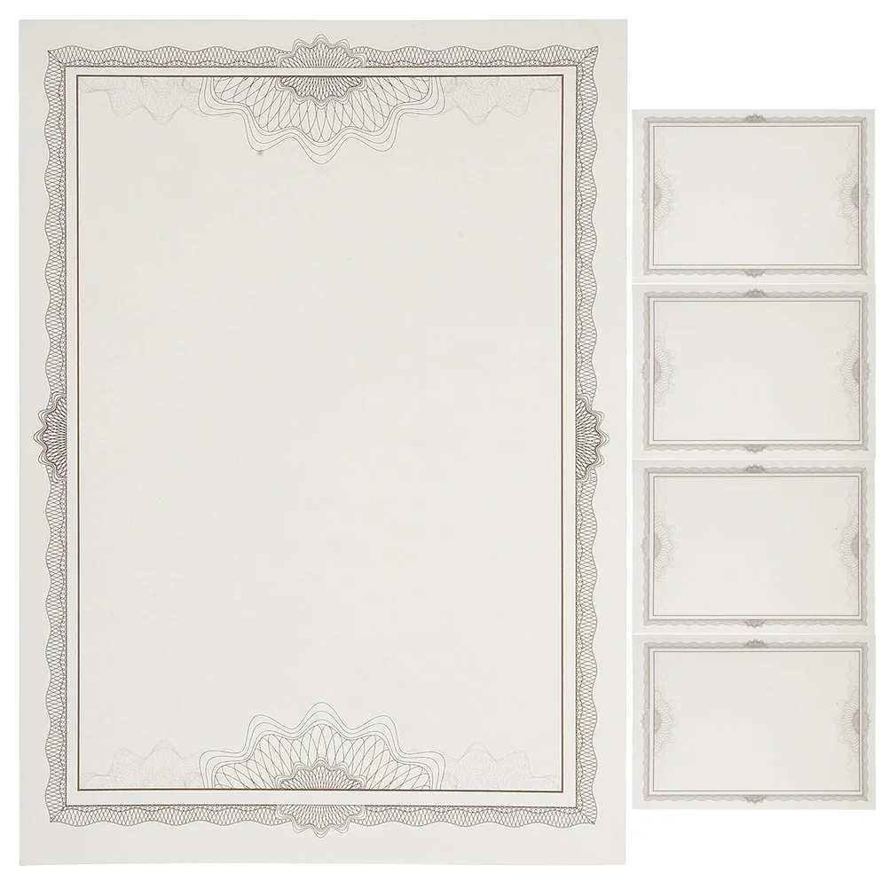 5 قطعة ورق شهادة فارغ قابل للطباعة جائزة الشرف أوراق داخلية لوازم شهادة التخرج المدرسية #1