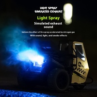 2.4G full scale light spray remote control tricycle electric drift climbing cross-country toy RC racing model