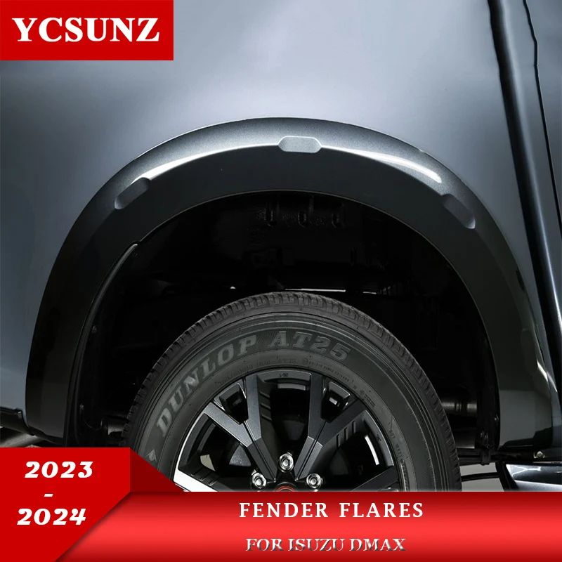 

Wheel Arch Mudguards Fender Flare For Isuzu Dmax D-max 2023 2024 Double Cabin Car Accessories YCSUNZ